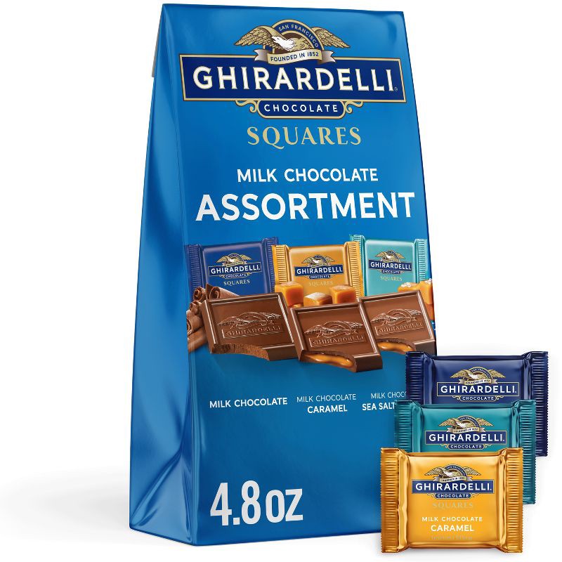 slide 1 of 7, Ghirardelli Milk Chocolate Candy SQUARES Assortment - 4.8oz, 4.8 oz