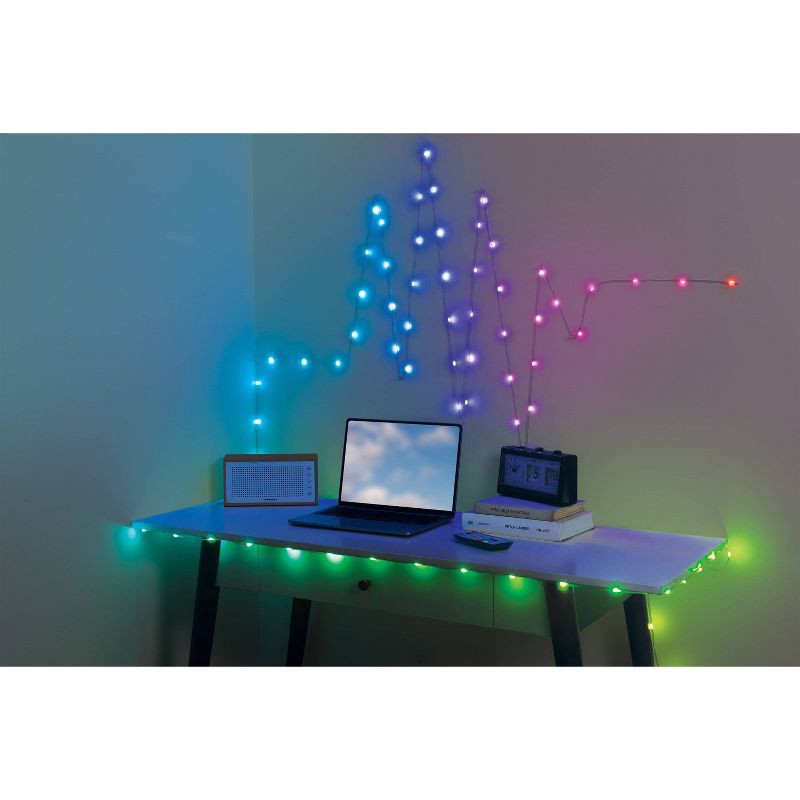 slide 1 of 3, West & Arrow 30' Flexible Strand Dot Lights Sound Reactive with Remote Control USB Powered Red/Blue/Green, 1 ct