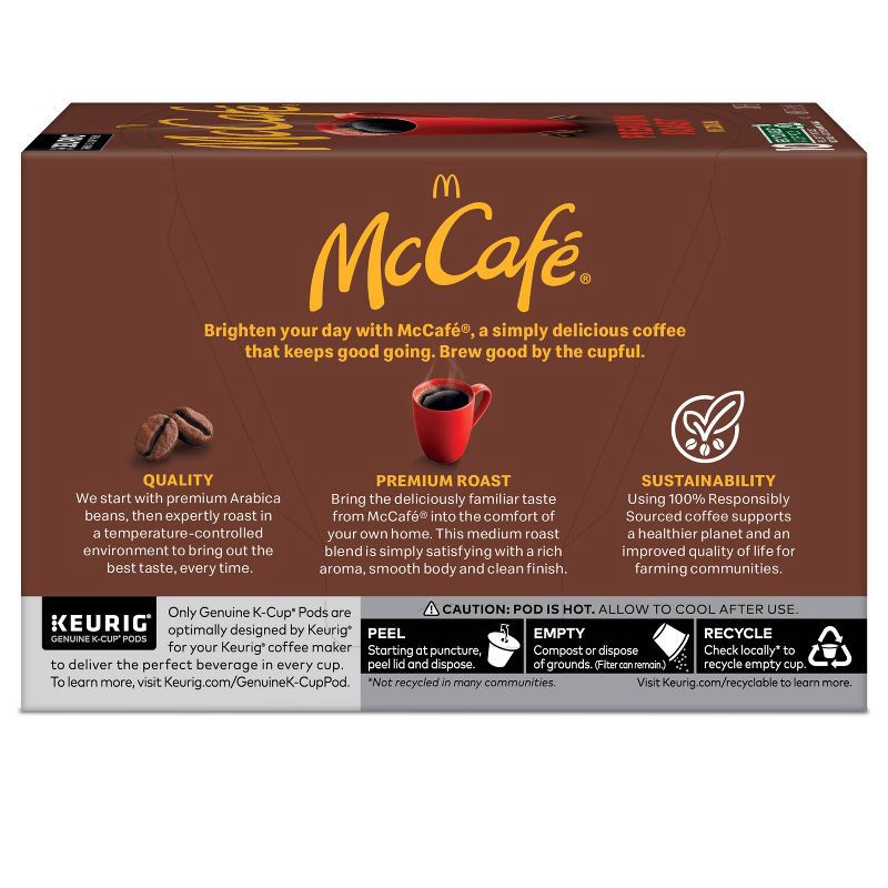 slide 13 of 13, McCafe Premium Medium Roast Keurig K-Cup Coffee Pods - 10ct, 10 ct