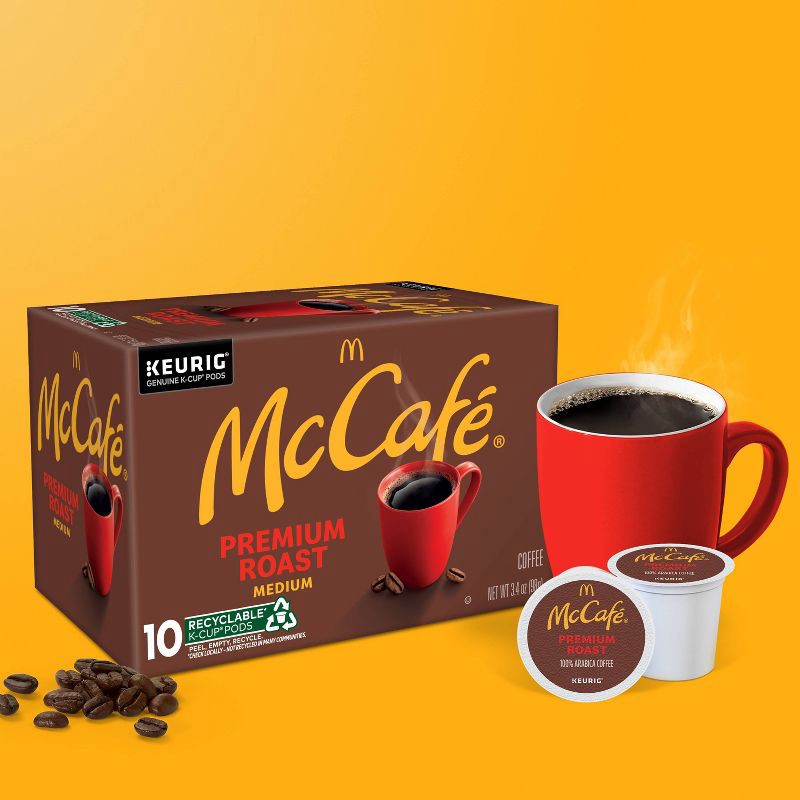 slide 8 of 13, McCafe Premium Medium Roast Keurig K-Cup Coffee Pods - 10ct, 10 ct