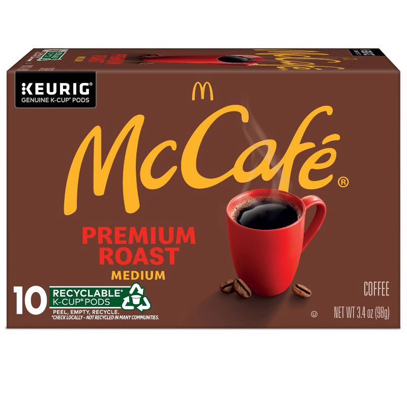 slide 9 of 13, McCafe Premium Medium Roast Keurig K-Cup Coffee Pods - 10ct, 10 ct