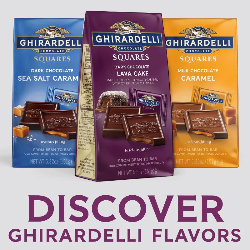 slide 3 of 6, Ghirardelli Dark Chocolate Candy SQUARES with Lava Cake Filling - 5.3oz, 5.3 oz