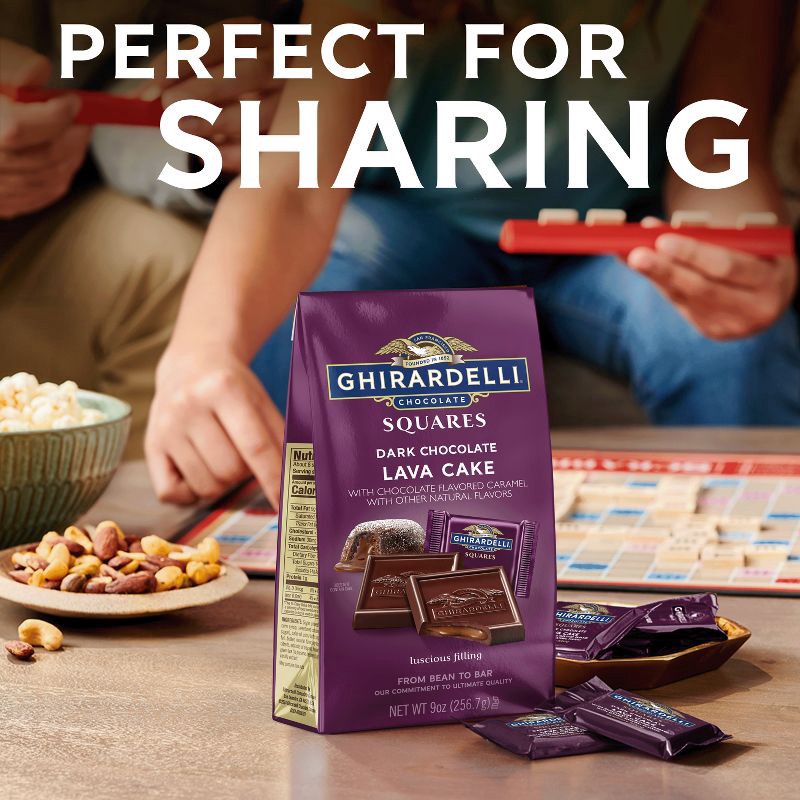 slide 5 of 6, Ghirardelli Dark Chocolate Candy SQUARES with Lava Cake Filling - 5.3oz, 5.3 oz