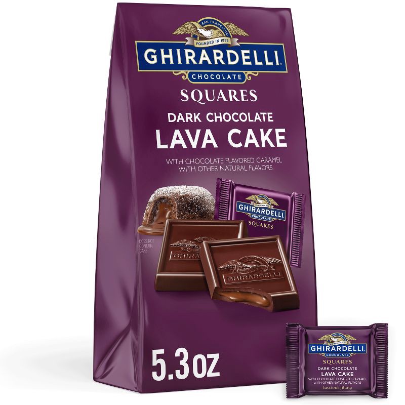 slide 1 of 6, Ghirardelli Dark Chocolate Candy SQUARES with Lava Cake Filling - 5.3oz, 5.3 oz