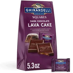 Ghirardelli Dark Chocolate Candy SQUARES with Lava Cake Filling - 5.3oz