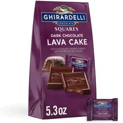 Ghirardelli Dark Chocolate Candy SQUARES with Lava Cake Filling - 5.3oz