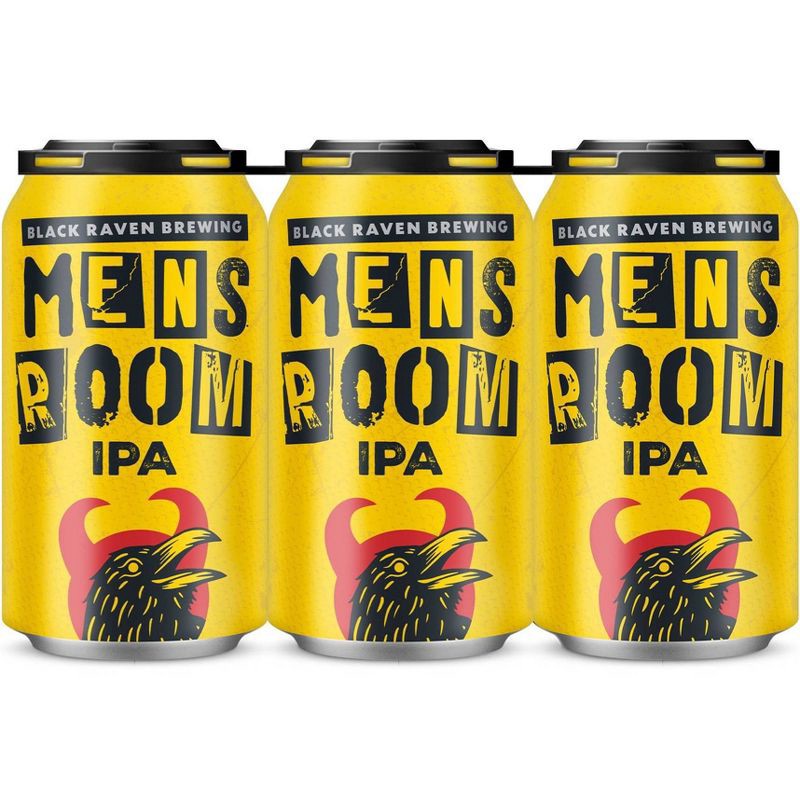 slide 1 of 3, Black Raven Brewing Co. Black Raven Mens Room IPA Beer - 6pk/12 fl oz Cans, 6 ct; 12 fl oz