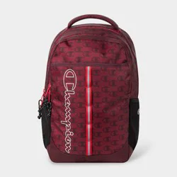 Champion Center Backpack - Dark Red Logo AOP