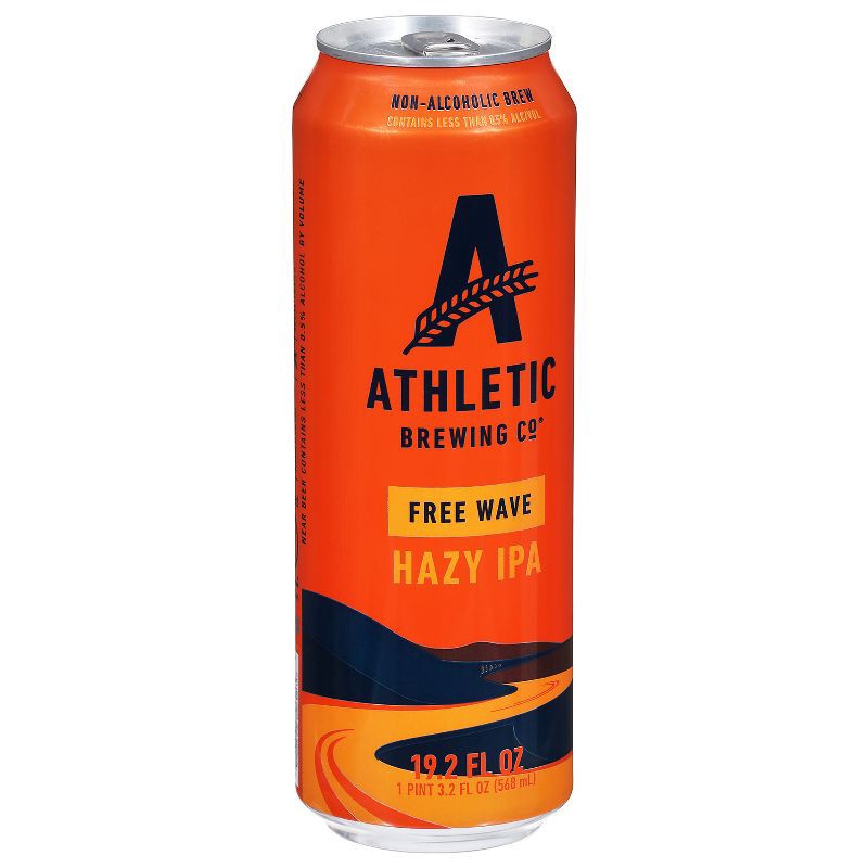 slide 5 of 5, Athletic Brewing Co Athletic Brewing Free Wave Hazy Non-Alcoholic Beer - 19.2 fl oz Can, 19.2 fl oz