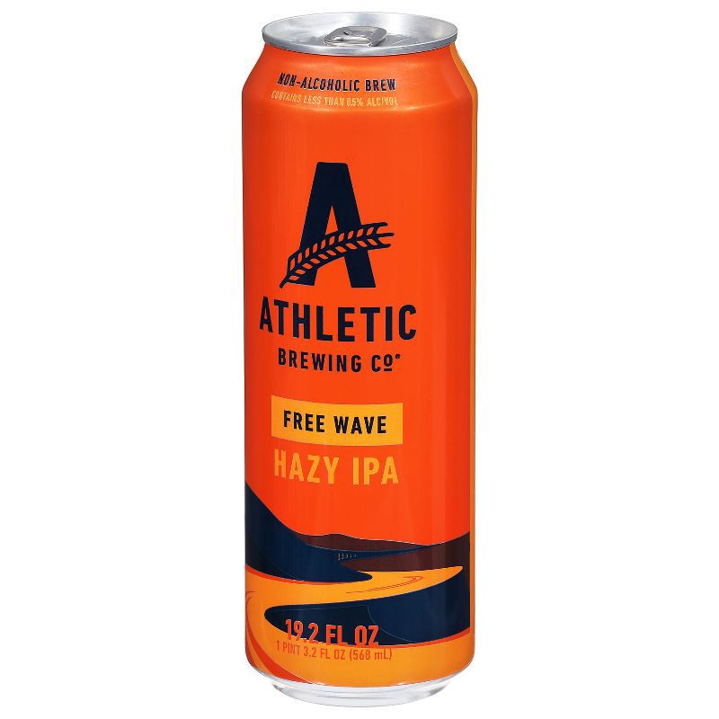 slide 4 of 5, Athletic Brewing Co Athletic Brewing Free Wave Hazy Non-Alcoholic Beer - 19.2 fl oz Can, 19.2 fl oz