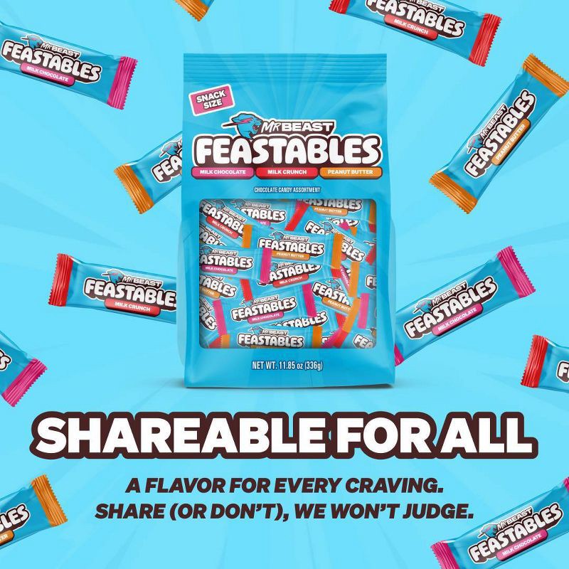 slide 6 of 8, Feastables MrBeast Chocolates Variety Pack - 11.85oz/28ct, 11.85 oz, 28 ct