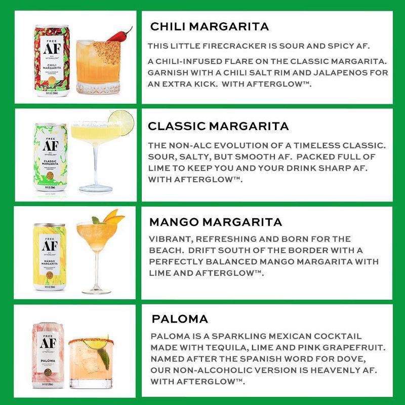 slide 3 of 11, Free AF Non-Alcoholic Margarita Variety - 4pk/8.4 fl oz Cans, 4 ct; 8.4 fl oz