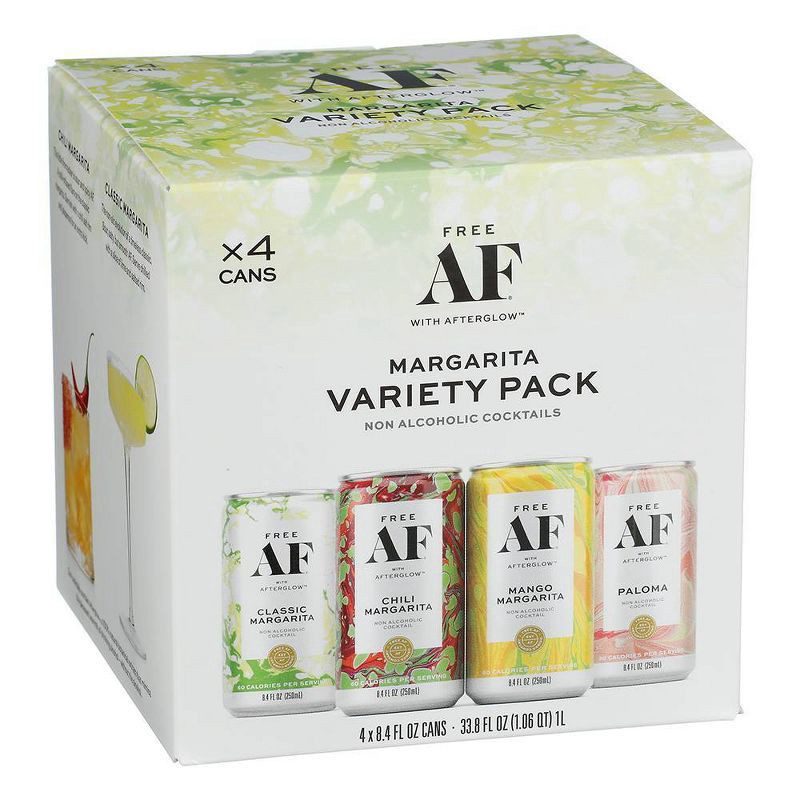 slide 1 of 11, Free AF Non-Alcoholic Margarita Variety - 4pk/8.4 fl oz Cans, 4 ct; 8.4 fl oz