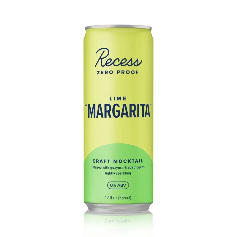 slide 2 of 5, Recess Zero Proof Lime Margarita Non-Alcoholic - 4pk/12 fl oz Cans, 4 ct; 12 fl oz