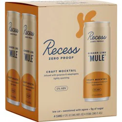 Recess Zero Proof Ginger Lime Mule - 4pk/12 fl oz Cans