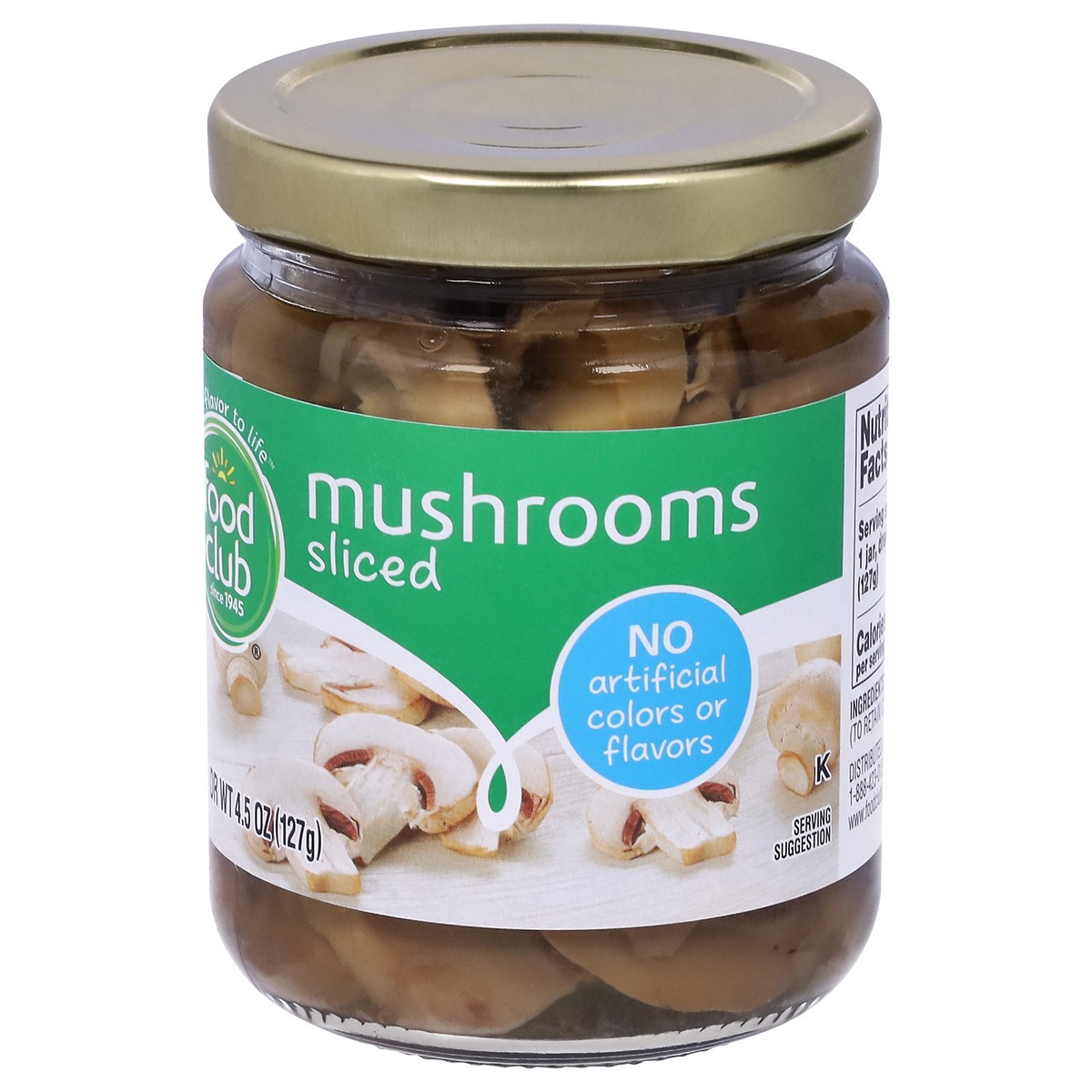 slide 3 of 9, Food Club Sliced Mushrooms 4.5 oz, 4.5 oz