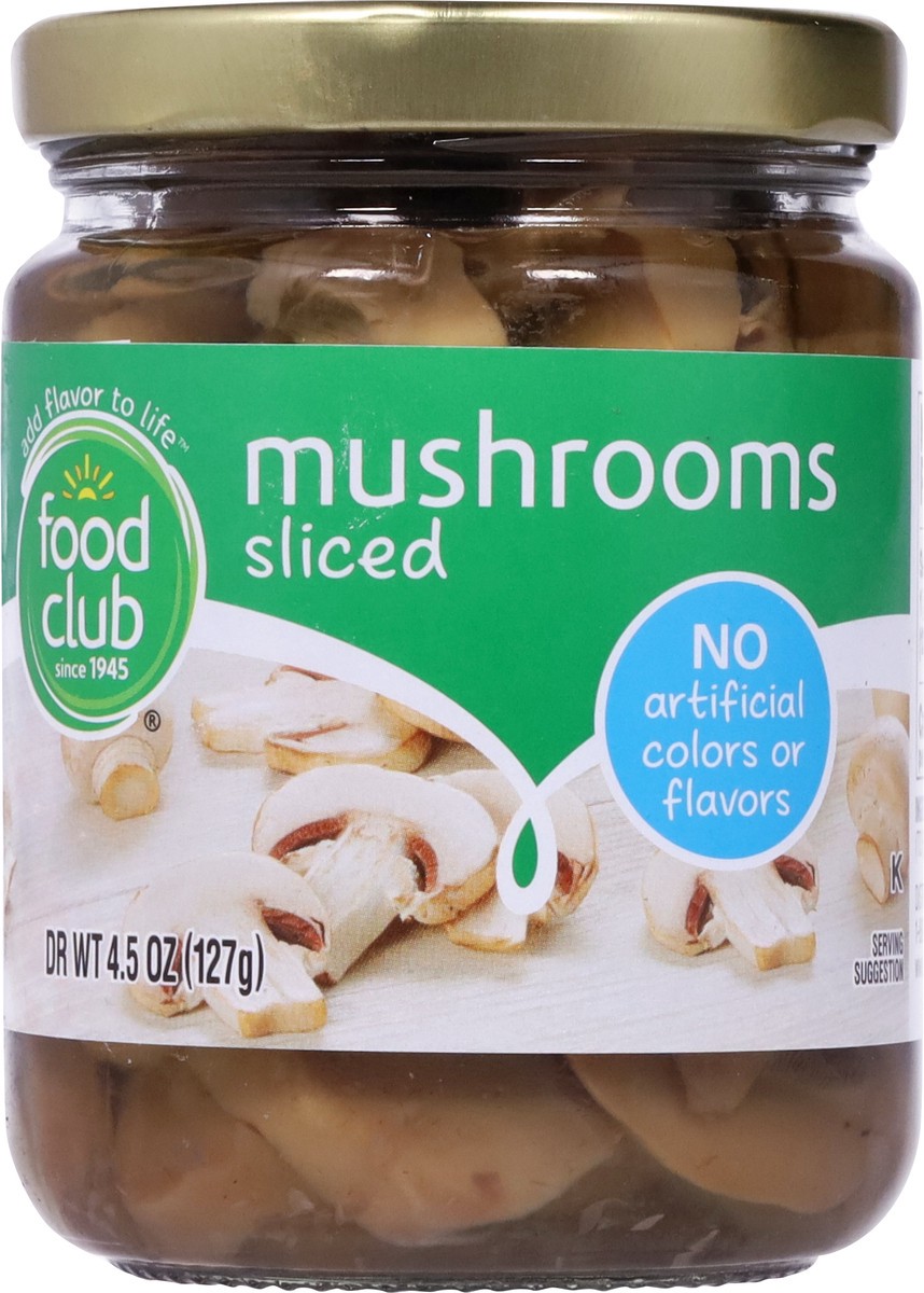 slide 6 of 9, Food Club Sliced Mushrooms 4.5 oz, 4.5 oz