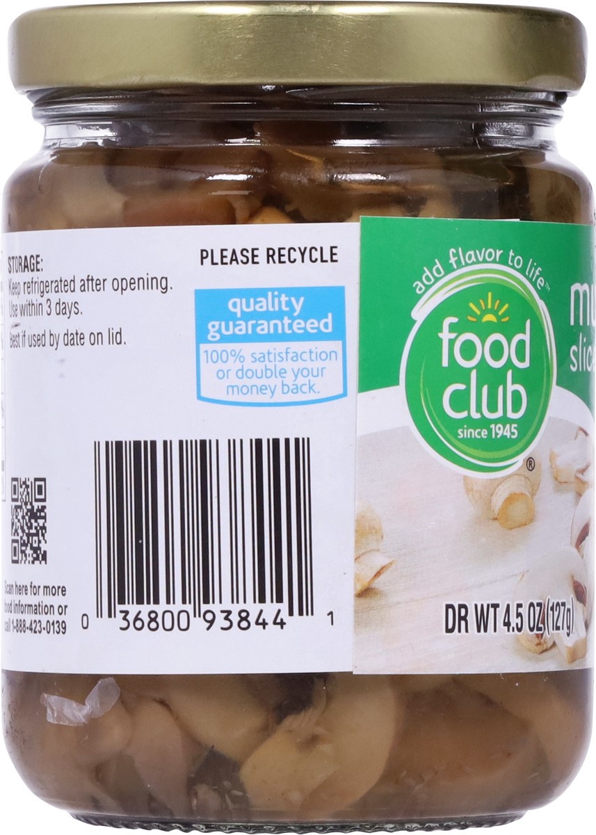 slide 7 of 9, Food Club Sliced Mushrooms 4.5 oz, 4.5 oz