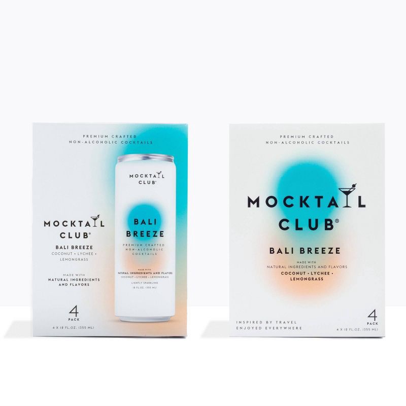 slide 3 of 6, Mocktail Club Bali Breeze Non-Alcoholic Cocktails - 4pk/12 fl oz Cans, 4 ct; 12 fl oz