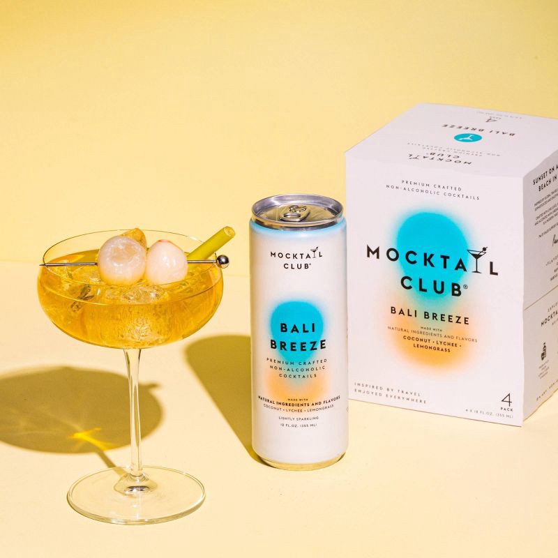 slide 4 of 6, Mocktail Club Bali Breeze Non-Alcoholic Cocktails - 4pk/12 fl oz Cans, 4 ct; 12 fl oz