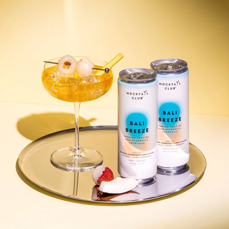 slide 5 of 6, Mocktail Club Bali Breeze Non-Alcoholic Cocktails - 4pk/12 fl oz Cans, 4 ct; 12 fl oz