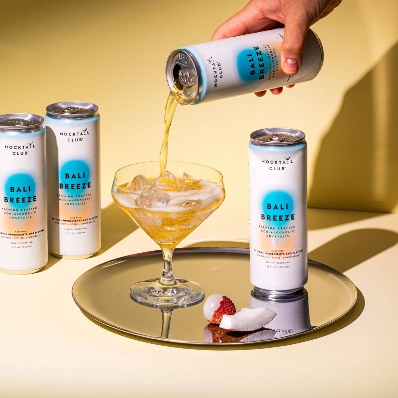 slide 6 of 6, Mocktail Club Bali Breeze Non-Alcoholic Cocktails - 4pk/12 fl oz Cans, 4 ct; 12 fl oz