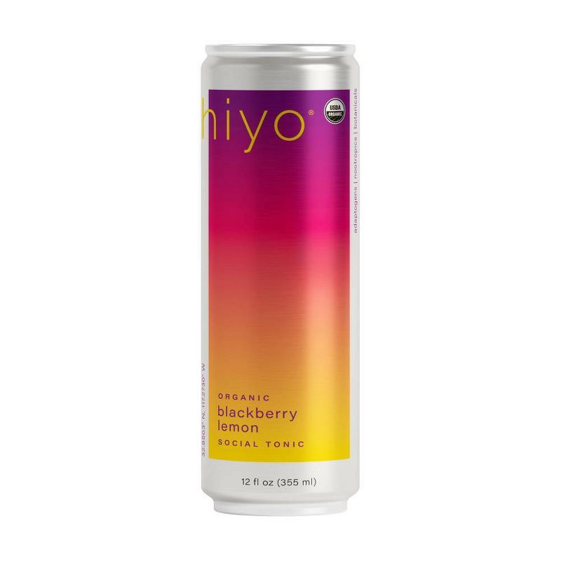 slide 2 of 8, Hiyo NA Hiyo Non-Alcoholic Blackberry Lemon Organic Social Tonic - 4pk/12 fl oz Cans, 4 ct; 12 fl oz