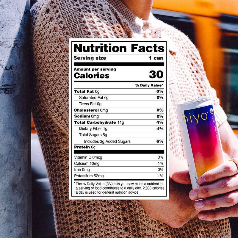slide 8 of 8, Hiyo NA Hiyo Non-Alcoholic Blackberry Lemon Organic Social Tonic - 4pk/12 fl oz Cans, 4 ct; 12 fl oz
