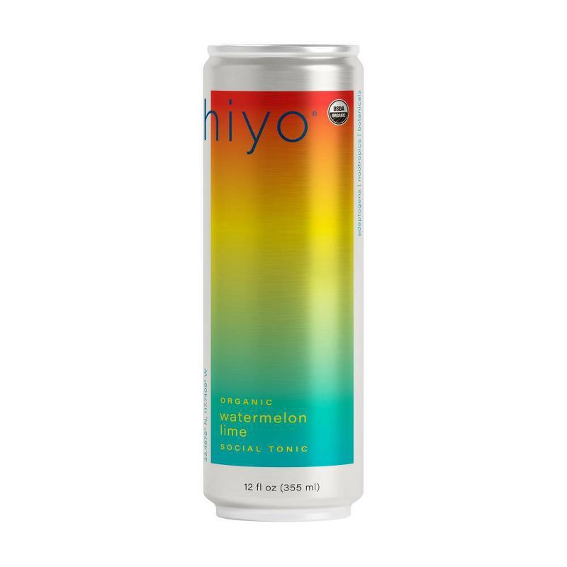 slide 2 of 8, Hiyo NA Hiyo Non-Alcoholic Watermelon Lime Organic Social Tonic - 4pk/12 fl oz Cans, 4 ct; 12 fl oz