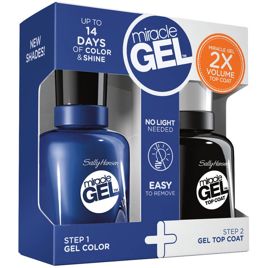 slide 1 of 1, Sally Hansen Miracle Gel Nail Color Duo Pack, Take The Plunge, 1 fl oz