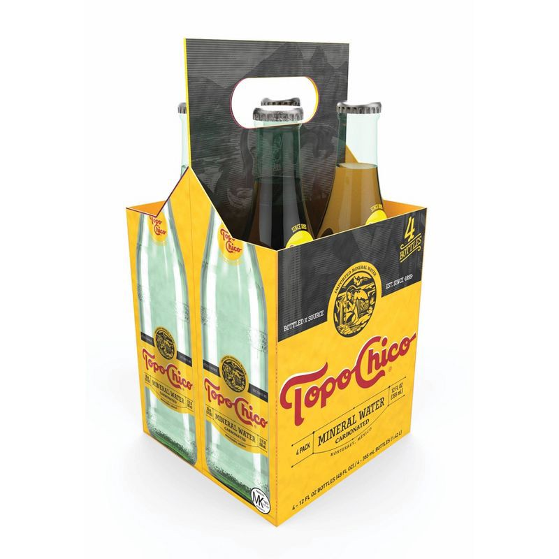 slide 2 of 5, Topo Chico Mineral Water - 4pk/12 fl oz Bottles, 4 ct; 12 fl oz