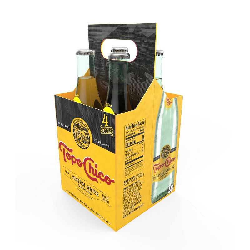 slide 3 of 5, Topo Chico Mineral Water - 4pk/12 fl oz Bottles, 4 ct; 12 fl oz
