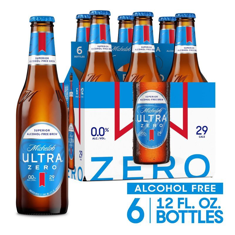 slide 2 of 11, Michelob ULTRA Zero Non-Alcoholic Beer - 6pk/12 fl oz Bottles, 6 ct; 12 fl oz