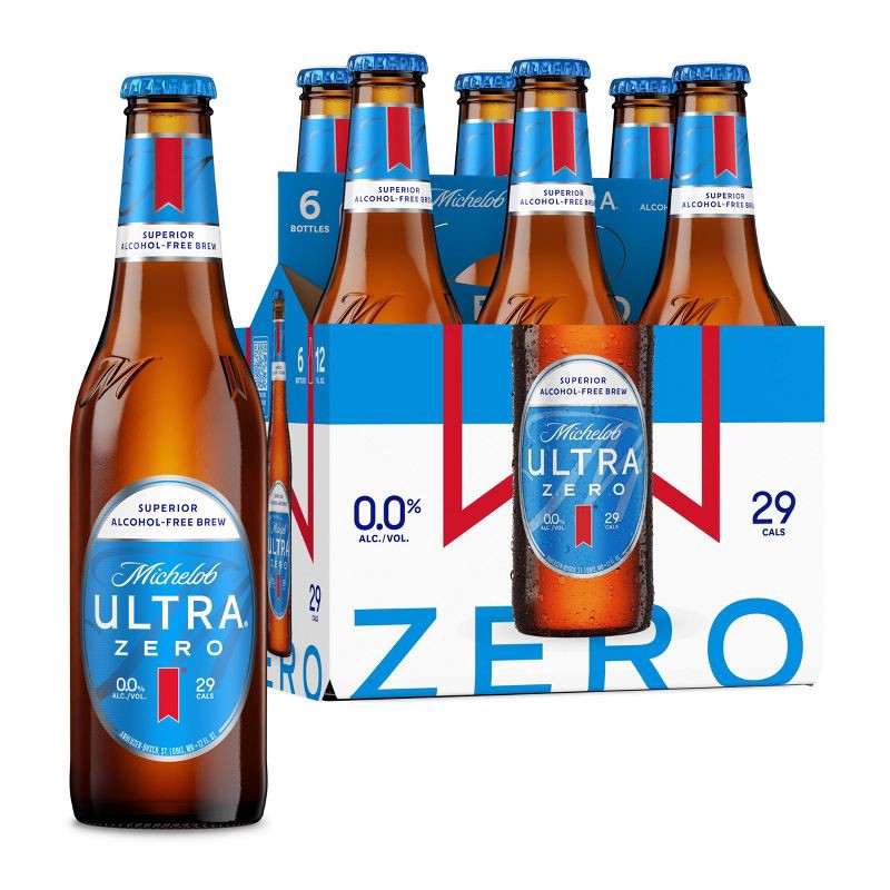 slide 1 of 11, Michelob ULTRA Zero Non-Alcoholic Beer - 6pk/12 fl oz Bottles, 6 ct; 12 fl oz