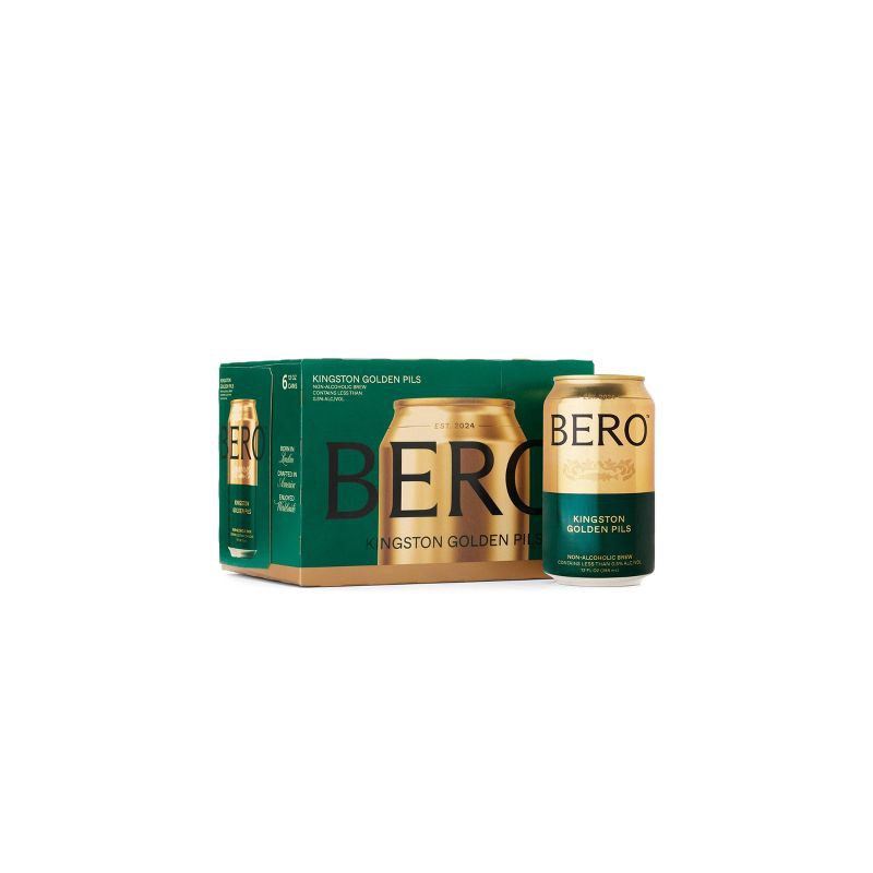 slide 4 of 4, BERO Brewing Kingston Golden Pils Non-Alcoholic Beer - 6pk/12 fl oz Cans, 6 ct; 12 fl oz