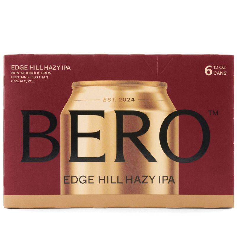 slide 1 of 4, BERO Brewing Edge Hill Hazy IPA Non-Alcoholic Beer - 6pk/12 fl oz Cans, 6 ct; 12 fl oz