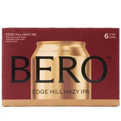 BERO Brewing Edge Hill Hazy IPA Non-Alcoholic Beer - 6pk/12 fl oz Cans