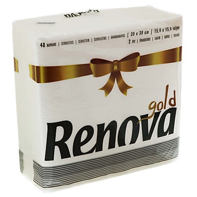 slide 1 of 1, Renova Gold Line Napkins Assorted Colors, 40 ct