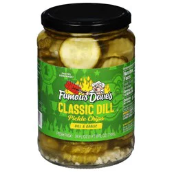 Famous Dave's Classic Dill Pickle Chips - 24 fl oz