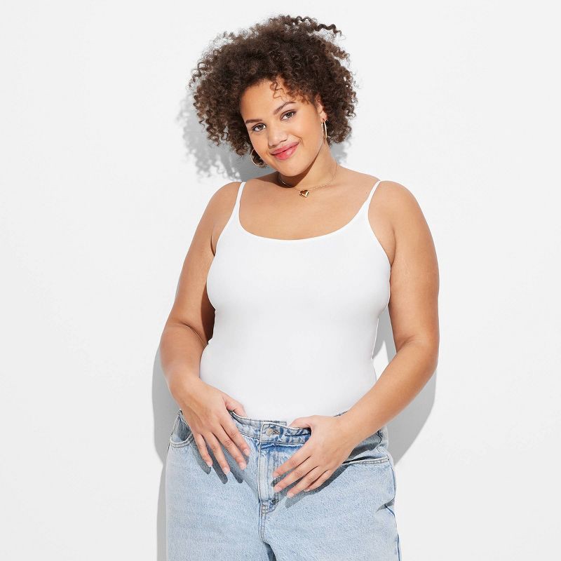 slide 2 of 3, Women's ButterBliss Bodysuit - Wild Fable™ White XXL: Recycled Polyester, Spandex, Adjustable Straps, 1 ct