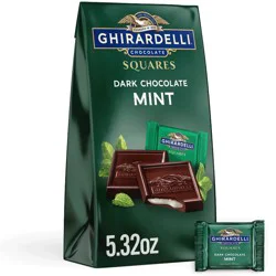 Ghirardelli Dark Chocolate Candy SQUARES with Mint Filling - 5.32oz