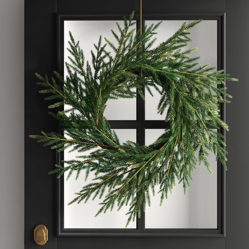 slide 2 of 3, 24" Christmas Unlit Mixed Norfolk Wreath - Wondershop™, 1 ct