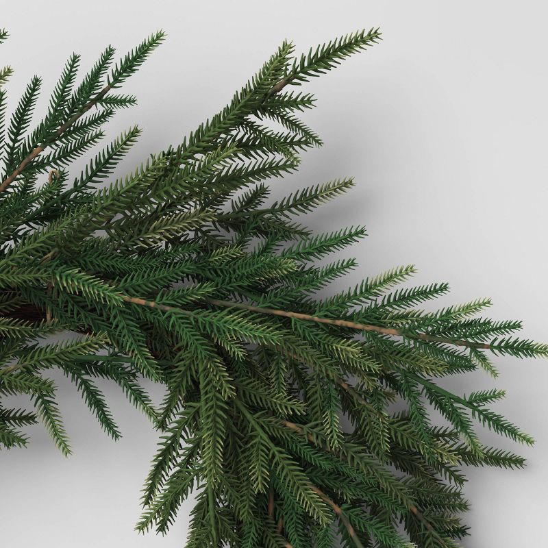 slide 3 of 3, 24" Christmas Unlit Mixed Norfolk Wreath - Wondershop™, 1 ct