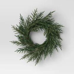 24&quot; Christmas Unlit Mixed Norfolk Wreath - Wondershop™