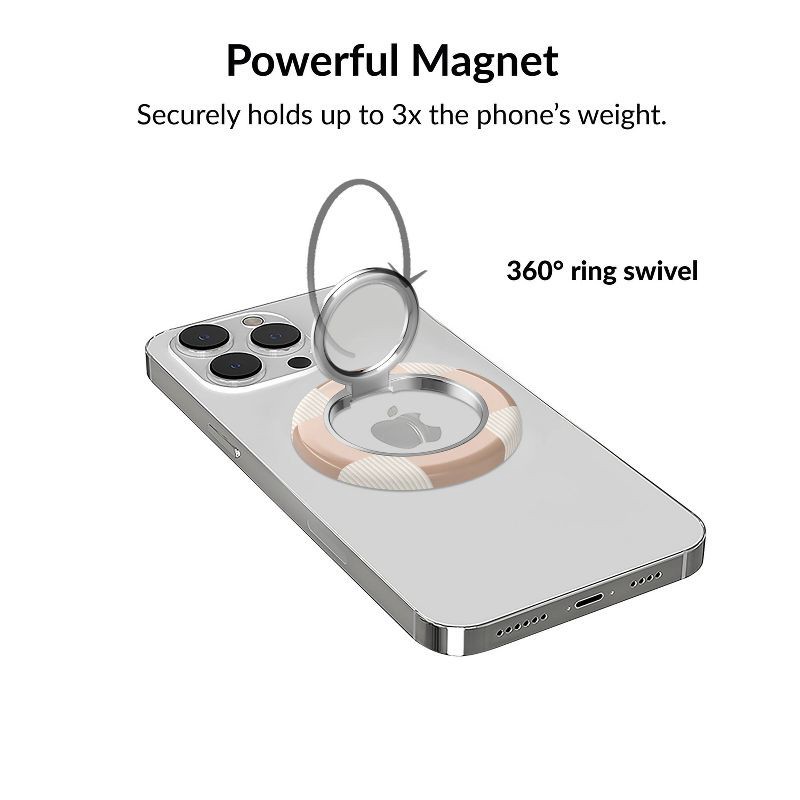 slide 2 of 6, VELVET CAVIAR MagSafe Grip Ring - Nude Vibe Checker, 1 ct