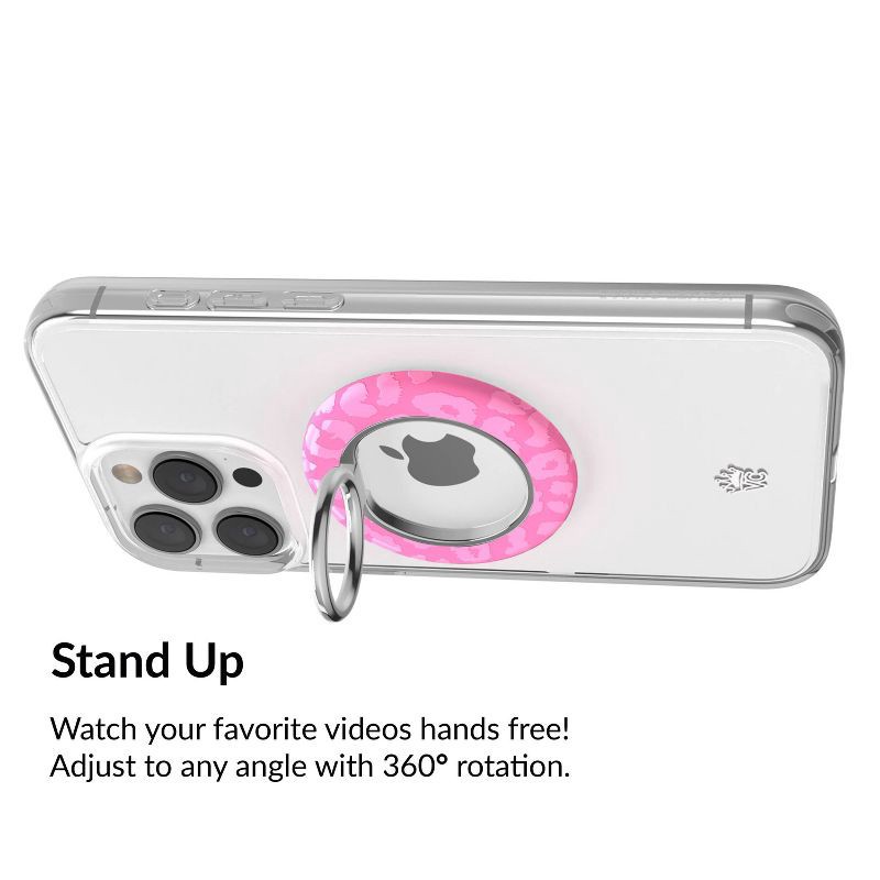 slide 3 of 6, VELVET CAVIAR MagSafe Grip Ring - Hot Pink Leopard, 1 ct
