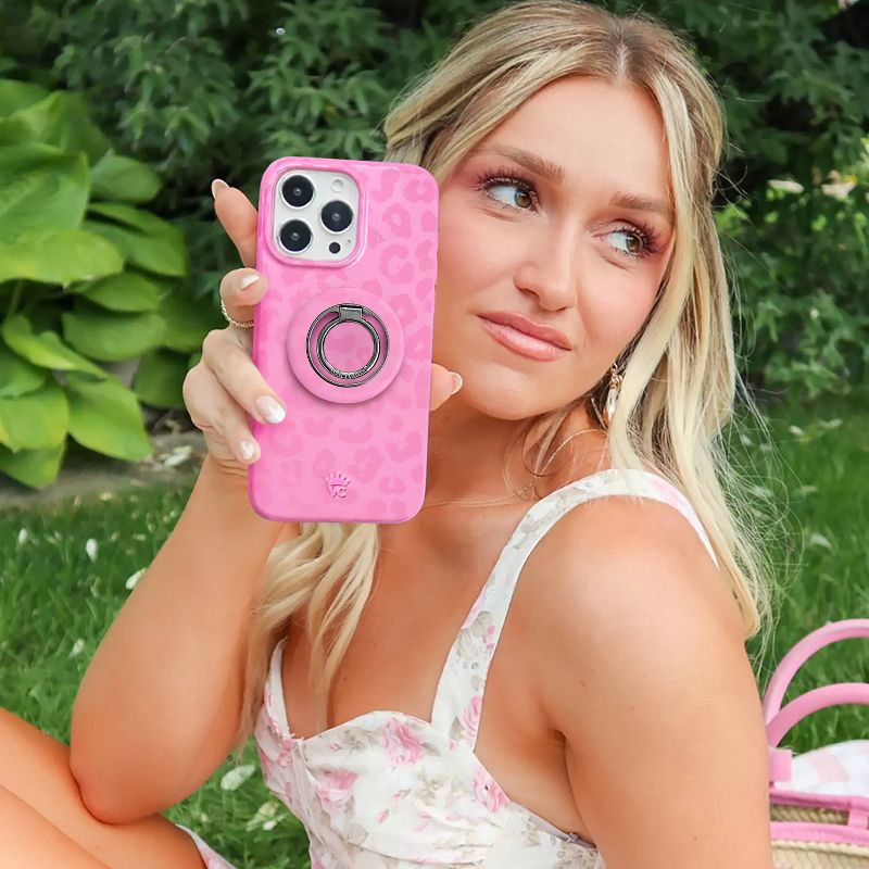 slide 6 of 6, VELVET CAVIAR MagSafe Grip Ring - Hot Pink Leopard, 1 ct