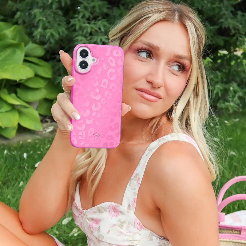 slide 5 of 6, VELVET CAVIAR iPhone 16 MagSafe Case - Hot Pink Leopard: Bump-Resistant Plastic Cover, 1 ct