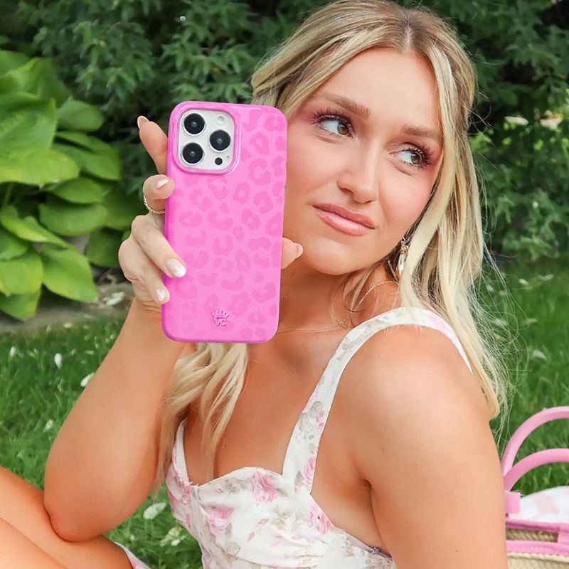 slide 6 of 7, VELVET CAVIAR iPhone 16 Pro MagSafe Case - Hot Pink Leopard: Bump-Resistant Cover, 1 ct