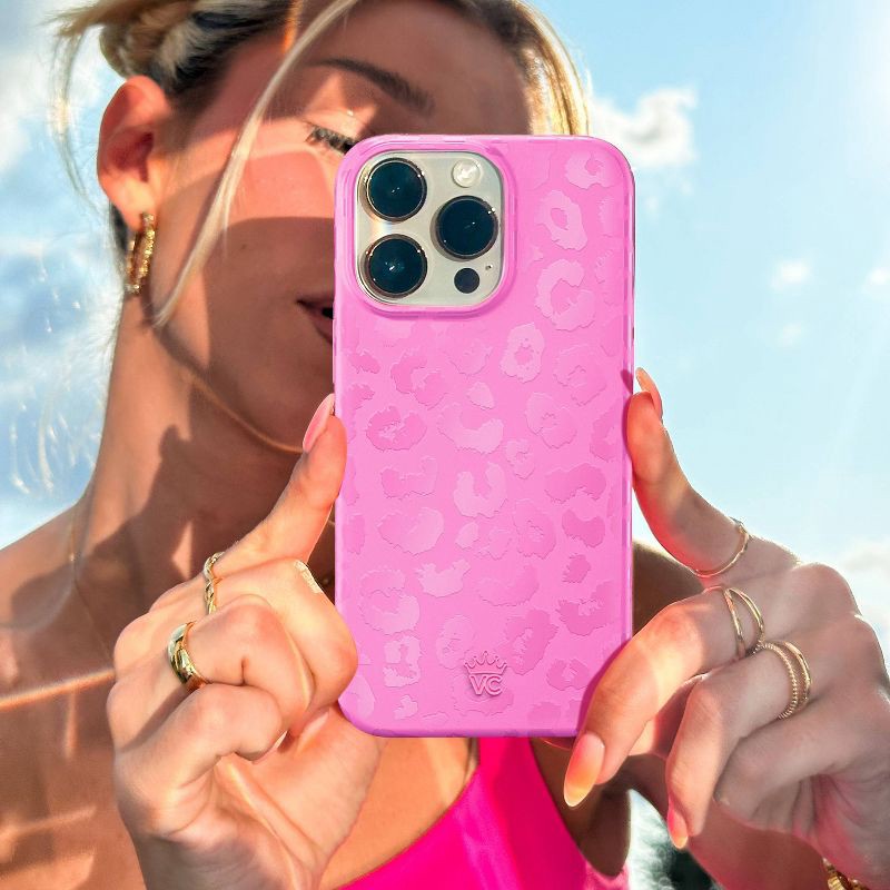 slide 7 of 7, VELVET CAVIAR iPhone 16 Pro MagSafe Case - Hot Pink Leopard: Bump-Resistant Cover, 1 ct